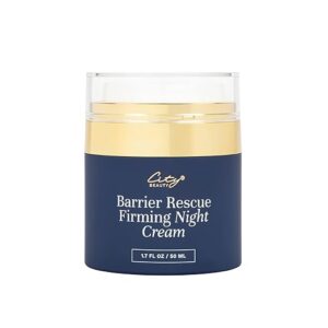 City Beauty Barrier Rescue Firming Night Cream – Plump & Smooth – Overnight Moisturizer with Peptides & Lipids – Solution for Dry Skin, Wrinkles, & Sagging – Anti-Aging Cruelty-Free Skin Care