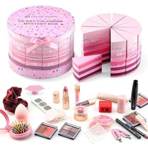 Color Nymph Makeup Advent Calendar 2024-24 Days Christmas Gift Sets for Women, Teens & Girls, Makeup Kits Beauty Surprises Countdown Calendar, Unique Makeup Gift Set Box