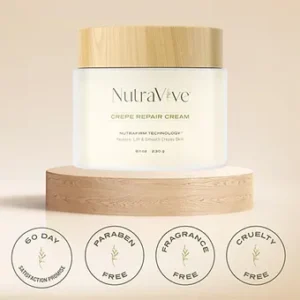 NutraVive Crepe Repair Cream – Anti-Aging Crepey Skin Treatment, 8.1 Oz – Restor