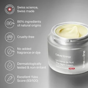 The Night Cream powered by Mitopure Urolithin A Helps skin regenerates overnight